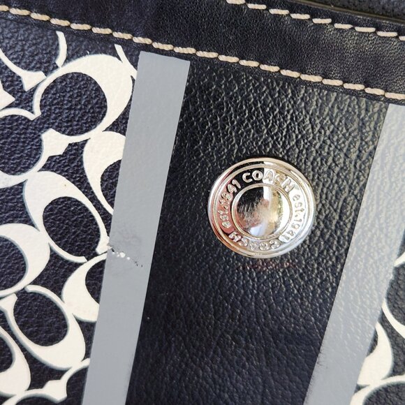 Coach Chelsea Heritage Stripe Signature Handbag Tote Purse - Picture 9 of 14